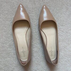 Cole Haan Women's Pointed Toe Flats, Size 7.5, Nude, Magnolia Skimmer